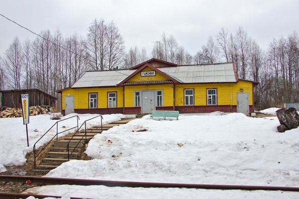 Поселок неболчи новгородская область фото Октябрьская железная дорога Станция Гамзино